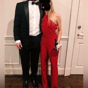 Adelyn Rae red jumpsuit